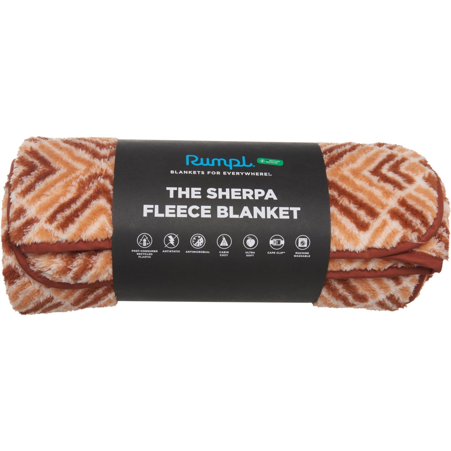 (取寄) ランプル ザ シェルパ フリース スロー ブランケット - 50x70インチ RUMPL The Sherpa Fleece Throw Blanket - 50x70” Kaleidoscope Clay