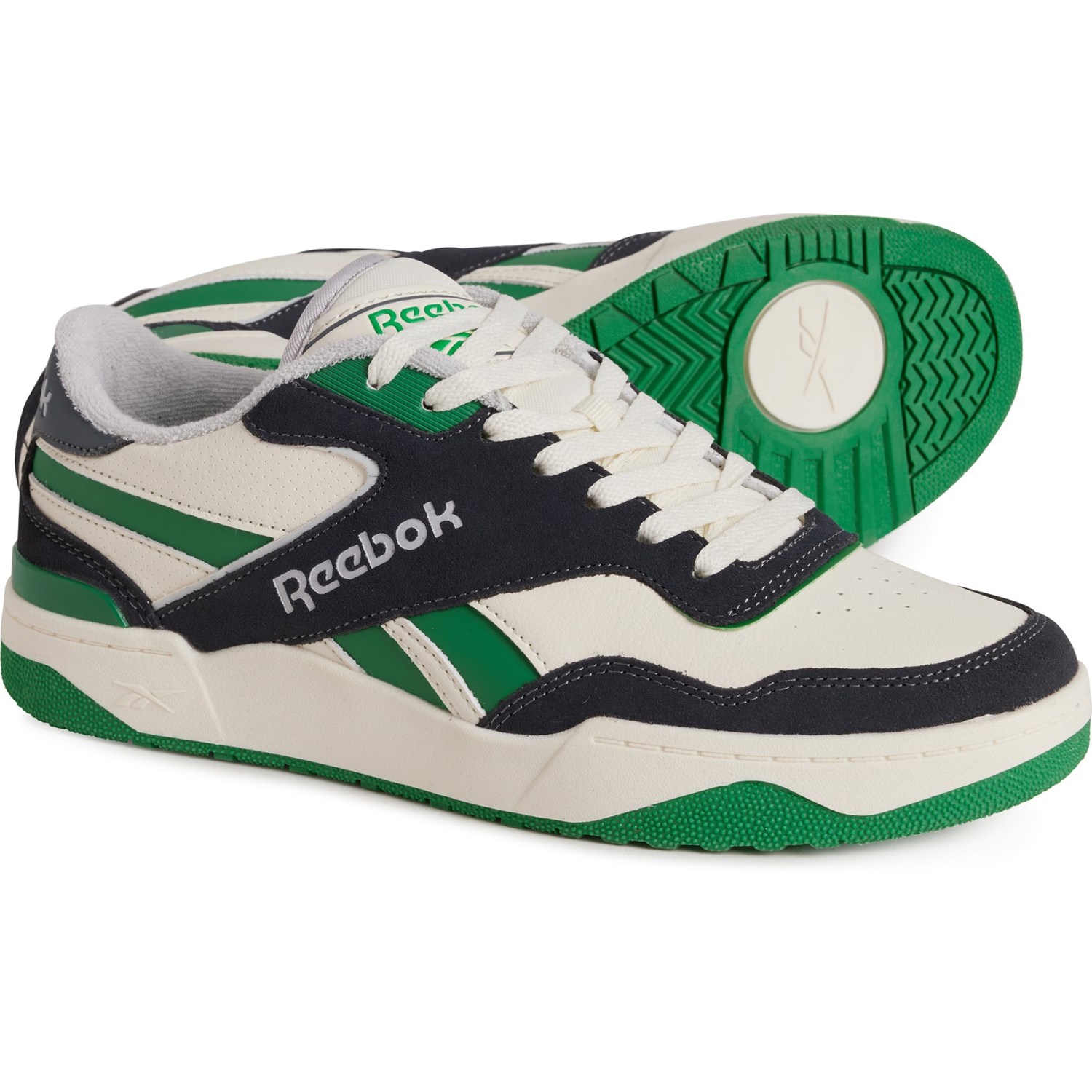 (取寄) リーボック メンズ コート ドリフト スニーカー Reebok men Court Drift Sneakers (For Men) Classic White/Pure Grey/Glen Green