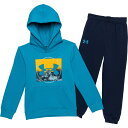 (取寄) アンダーアーマー リトル ボーイズ アバーブ オール パーカー アンド スウェットパンツ セット Under Armour Little Boys A...