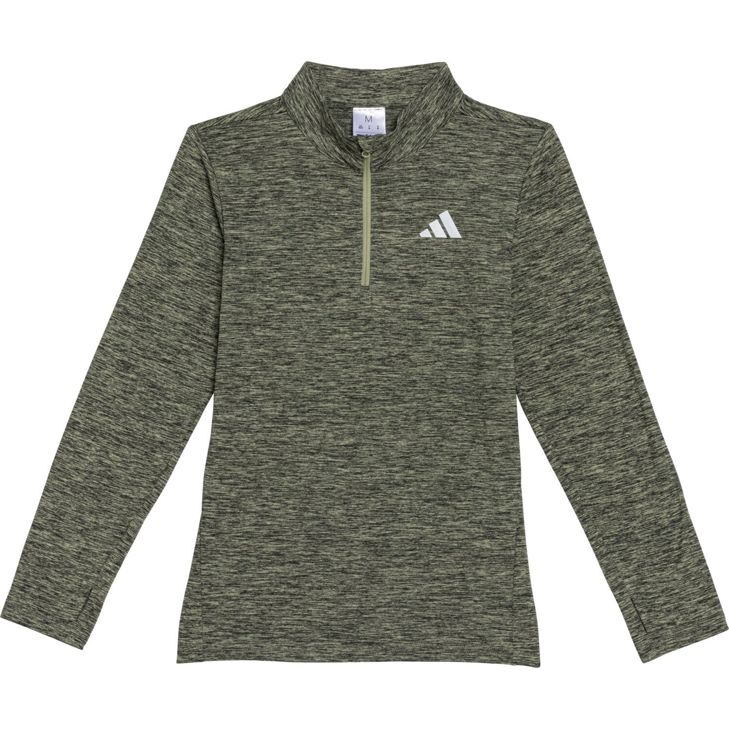 (取寄) アディダス ビッグ ボーイズ オール スポーツ シャツ - ジップ ネック, ロング スリーブ adidas Big Boys All Sport Shirt - Zip Neck, Long Sleeve Green