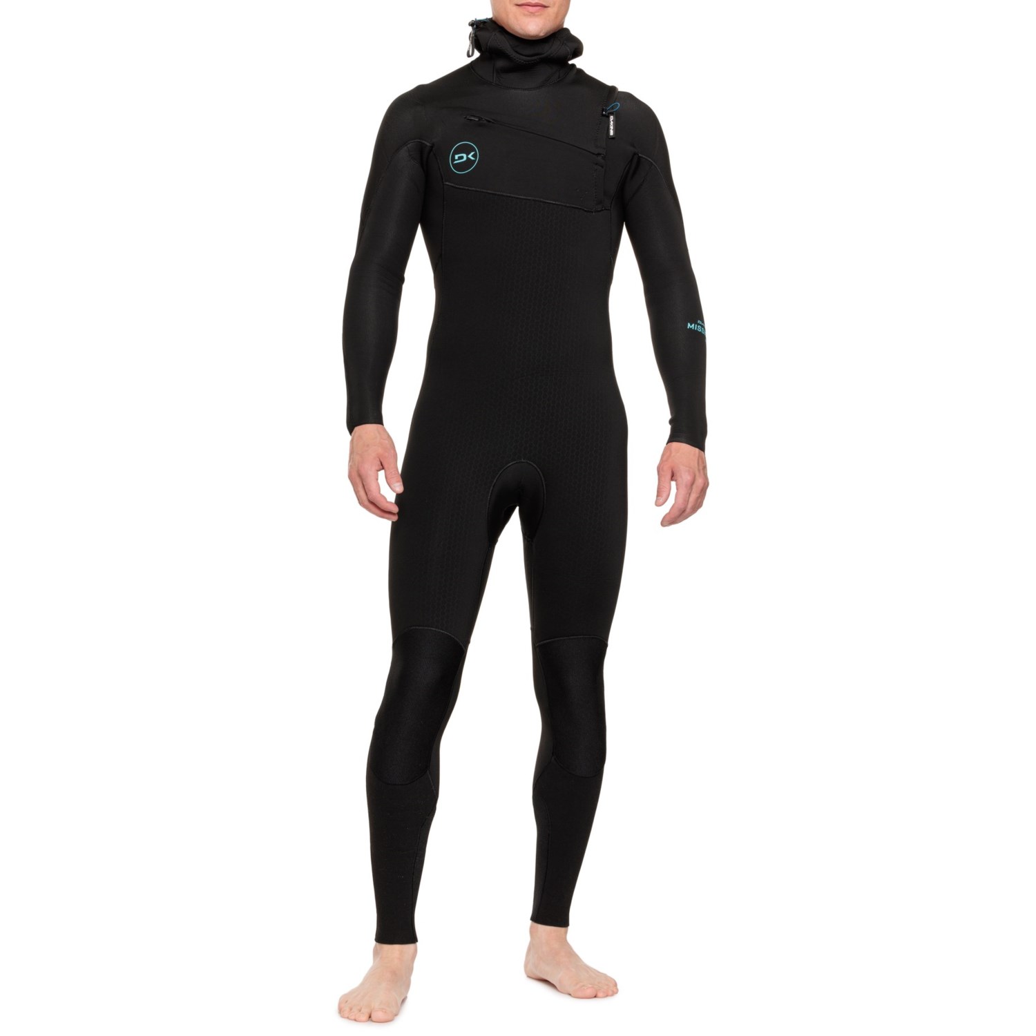 (取寄) ダカイン ミッション チェスト ジップ フーデット ウェットスーツ - 4, 3 mm, ロング スリーブ DaKine Mission Chest Zip Hooded Wetsuit - 4, 3 mm, Long Sleeve Black