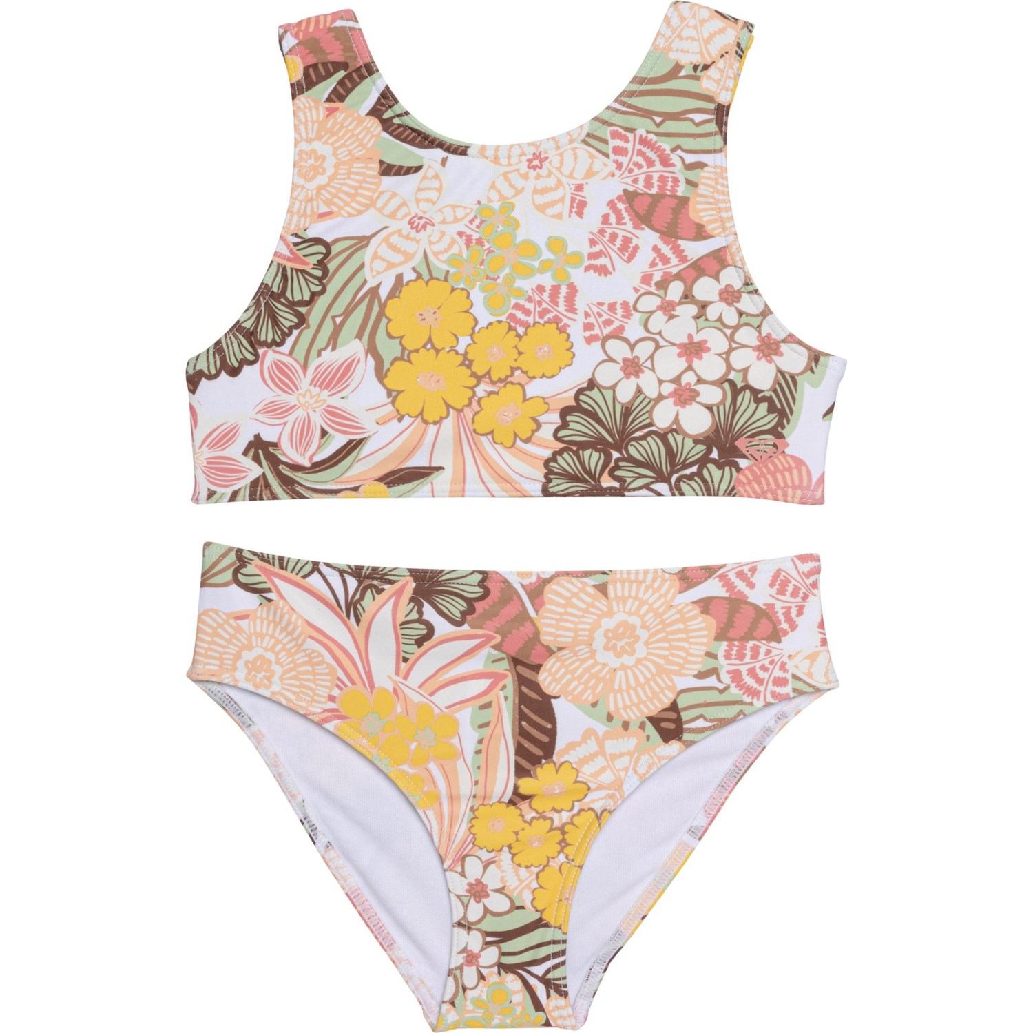 (取寄) ロキシー ビッグ ガールズ プラヤ パラダイス ビキニ セット Roxy Big Girls Playa Paradise Bikini Set White Viva La Vida