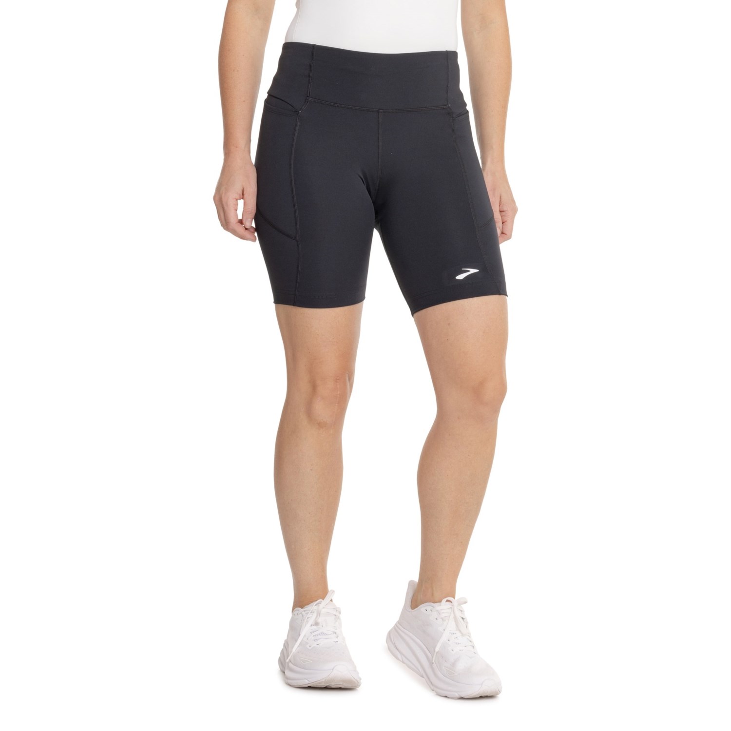 (取寄) ブルックス モーメント ショート タイツ - 8インチ Brooks Moment Short Tights - 8” Black