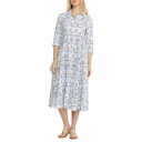 (取寄) C&Cカリフォルニア Aライン ミディ シャツドレス - リネン, 3/4 スリーブ C&C California Aline Midi Shirtd...
