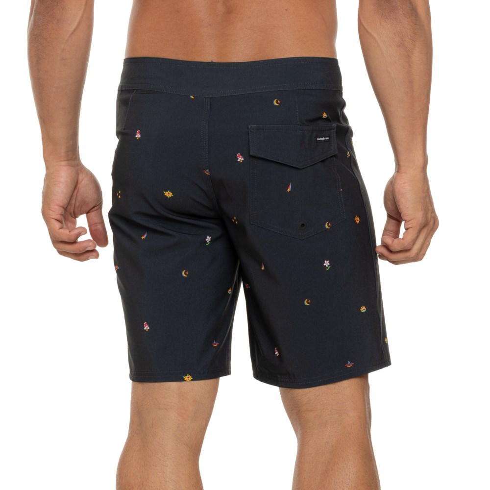 (取寄) クイックシルバー サーフシルク ストレート レッグ ボードショーツ - 19インチ Quiksilver Surfsilk Straight Leg Boardshorts - 19” Wild Fern Black