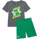 (取寄) アンダーアーマー トドラー ボーイズ グラジエント ロゴ シャツ アンド ショーツ セット - ショート スリーブ Under Armour Toddler Boys Gradient Logo Shirt and Shorts Set - Short Sleeve Castlerock(4)