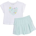 (取寄) アディダス リトル ガールズ ボクシー Tシャツ アンド スコート セット - スリーブレス adidas Little Girls Boxy T-S...