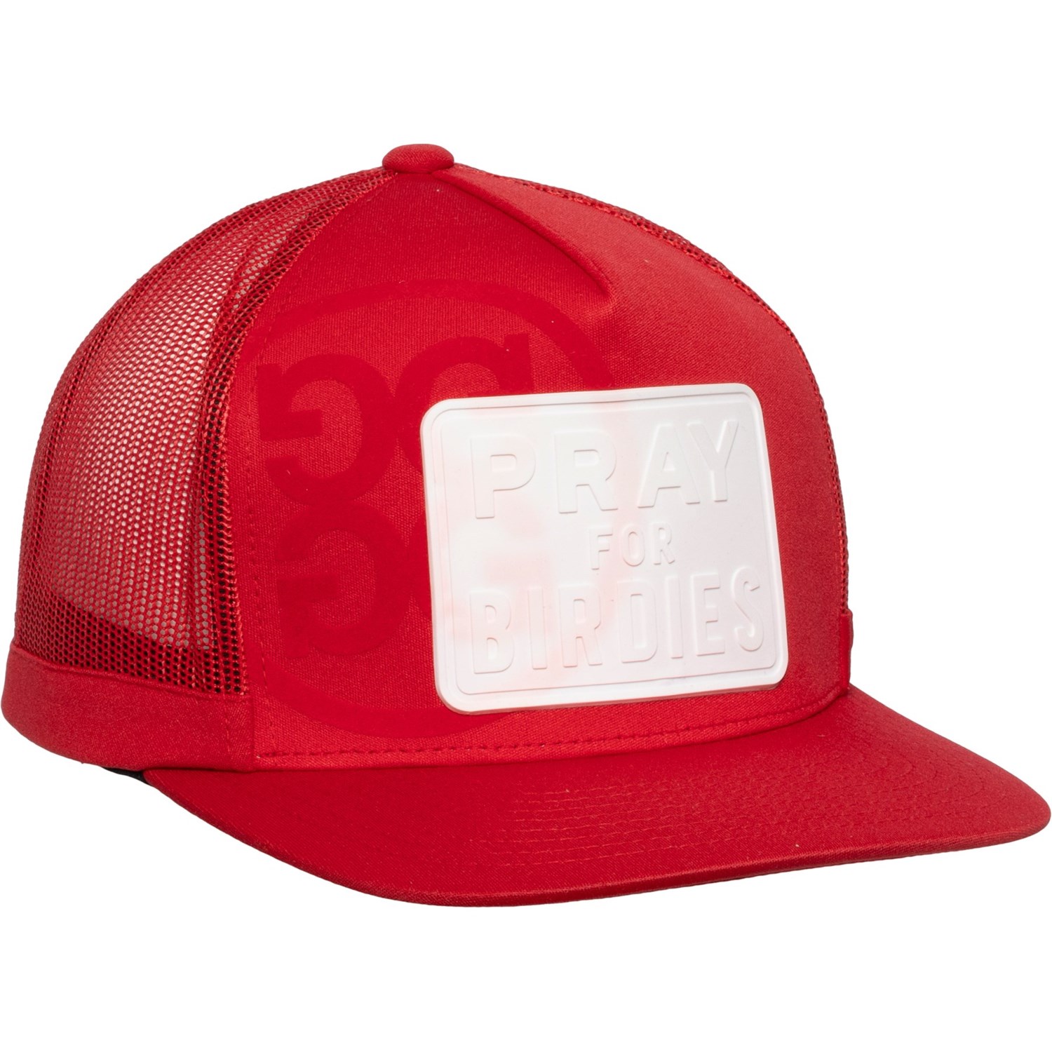 (取寄) G/フォア プレイ フォア バーディーズ ストレッチ ツイル トラッカー ハット G/FORE Pray For Birdies Stretch Twill Trucker Hat Poppy/Snow