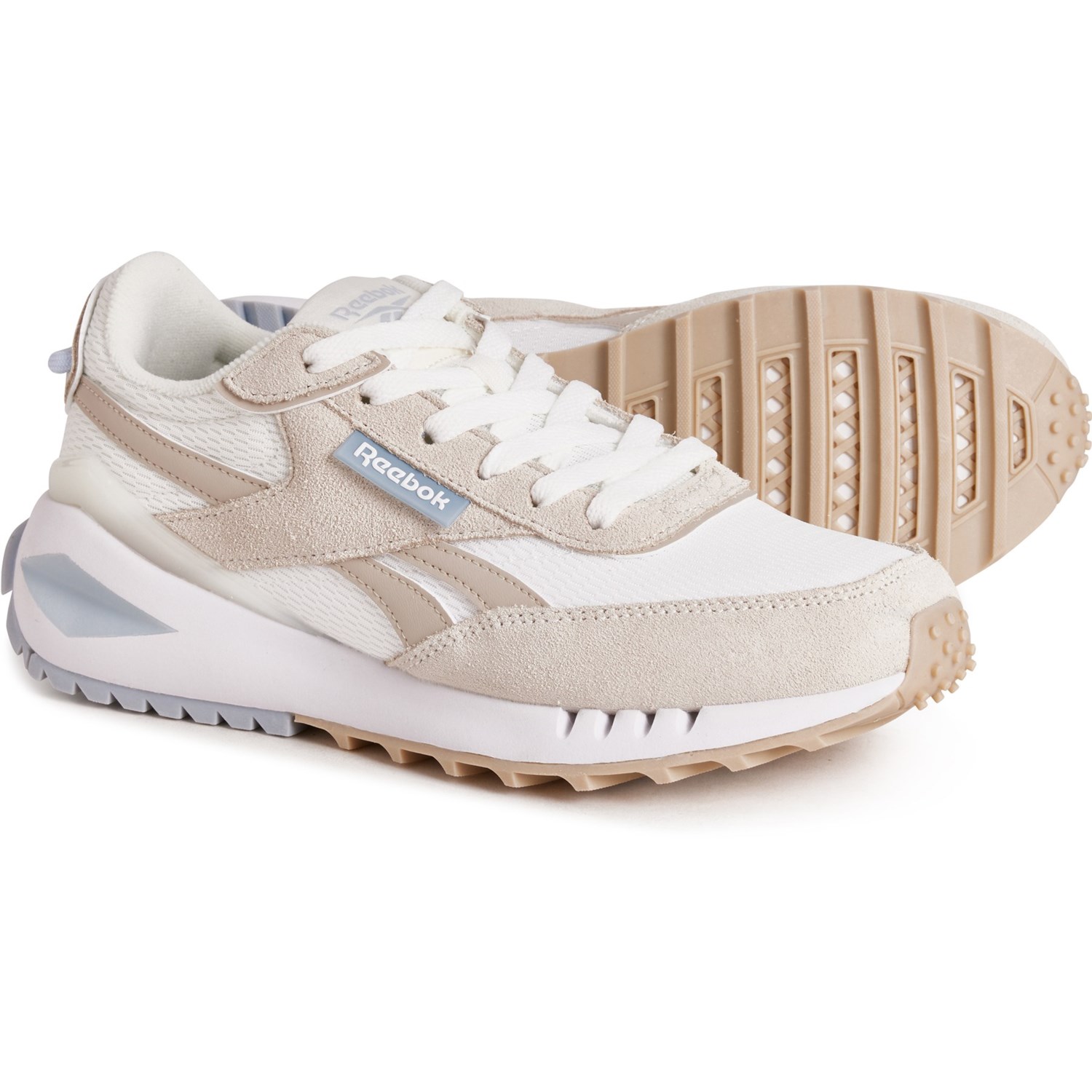 (取寄) リーボック レディース フォルテ レーザー スニーカー Reebok women Forte Racer Sneakers (For Women) Natural/Natural/Lt Blue
