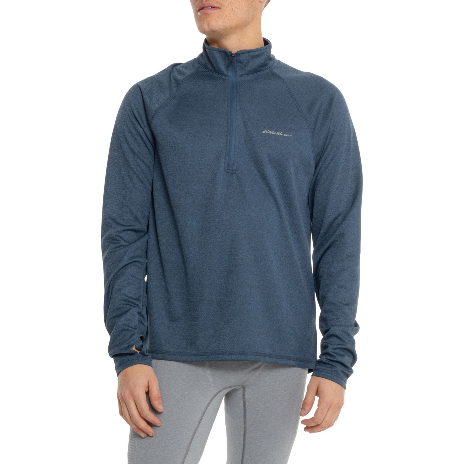 (取寄) エディーバウアー トレモント シャツ - ジップ ネック, ロング スリーブ Eddie Bauer Tremont Shirt - Zip Neck, Long Sleeve Heather Key Largo
