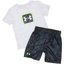 (取寄) アンダーアーマー リトル ボーイズ プリンテッド ロゴ T-シャツ アンド ショーツ セット - ショート スリーブ Under Armour Lit...