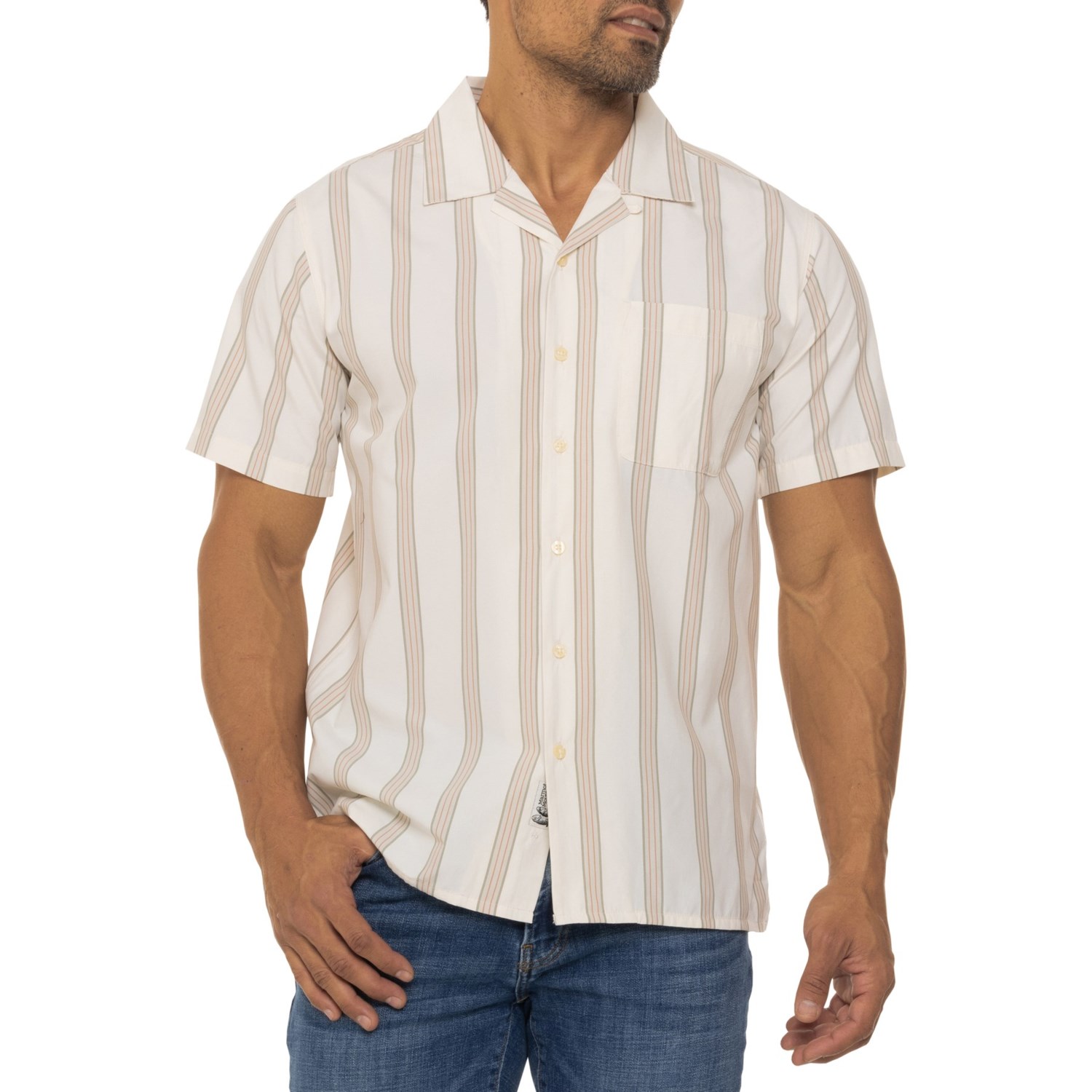 (取寄) マーモット ミューア キャンプ ノベルティ シャツ - ショート スリーブ Marmot Muir Camp Novelty Shirt - Short Sleeve Papyrus