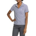 (取寄) G/フォア ミックスド フィーダー ストライプ シルキー テック ポロ シャツ - ショート スリーブ G/FORE Mixed Feeder Stripe Silky Tech Polo Shirt - Short Sleeve Twilight(4)