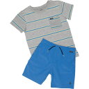 (取寄) ボルコム リトル ボーイズ ニット T-シャツ アンド ウーブン ショーツ セット - ショート スリーブ Volcom Little Boys Kn...