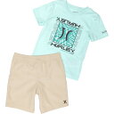 (取寄) ハーレー リトル ボーイズ グラフィック T-シャツ アンド ウーブン ショーツ セット - ショート スリーブ Hurley Little Boys...