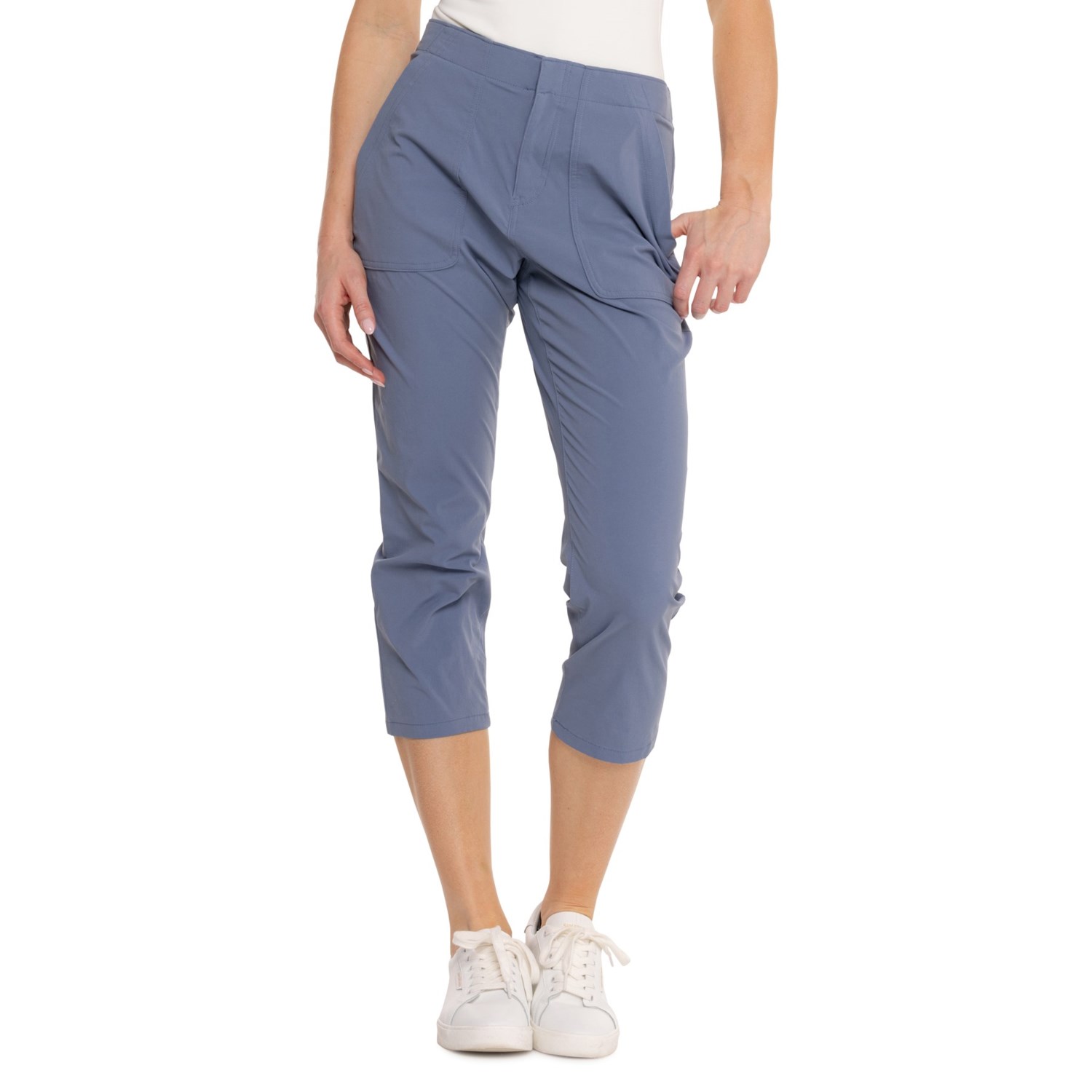 (取寄) エディーバウアー ホライゾン ハイライズ クロップ パンツ - Upf 50+ Eddie Bauer Horizon High-Rise Crop Pants - UPF 50+ Bluehaze