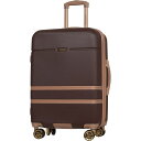 (取寄) ロンドン フォグ 24インチ スピナー スーツケース - ハードサイド, エクスパンダブル, London Fog 24” Southgate Spinner Suitcase - Hardside, Expandable, Chocolate-Sand Chocolate/Sand