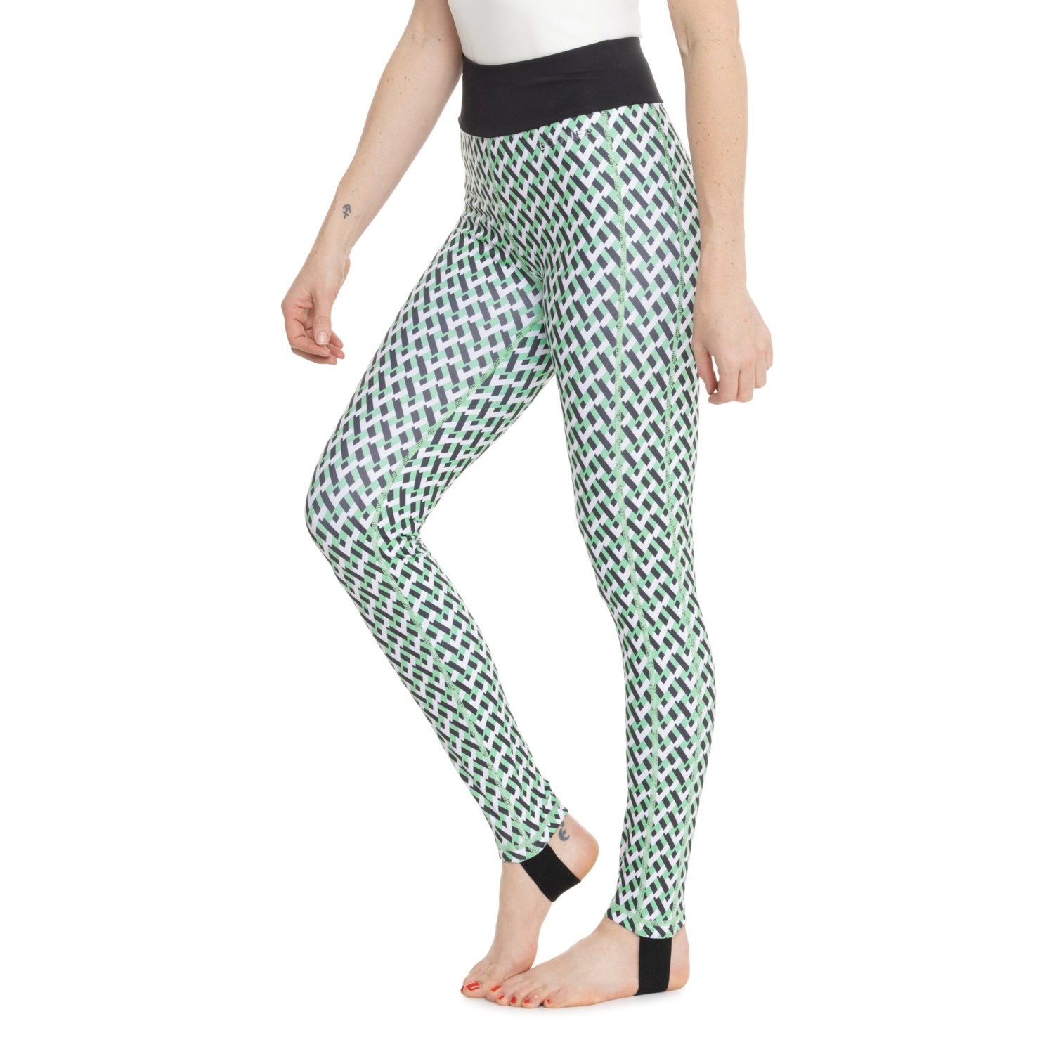 () ܥʡ   Bogner Fire + Ice Kala Tights Mint/Black/White