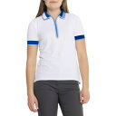 (取寄) G/フォア コントラスト リブド カラー テック ピケ ポロ シャツ - ジップ ネック, ショート スリーブ G/FORE Contrast Ribbed Collar Tech Pique Polo Shirt - Zip Neck, Short Sleeve Snow(4)