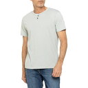 (取寄) ラッキーブランド ベニス バーンアウト ヘンリー シャツ - ショート スリーブ Lucky Brand Venice Burnout Henley Shirt - Short Sleeve Aqua Gray