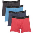 (取寄) コロンビアスポーツウェア パフォーマンス ストレッチ ボクサー ブリーフ - 4-パック Columbia Sportswear Performance Stretch Boxer Briefs - 4-Pack Collegiate Navy/Mountain Red/Skyler/Black(4)
