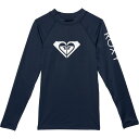 (取寄) ロキシー ビッグ ガールズ ホール ハーティッド ラッシュ ガード - Upf 50以上, ロング スリーブ Roxy Big Girls Whole Hearted Rash Guard - UPF 50+, Long Sleeve Mood Indigo
