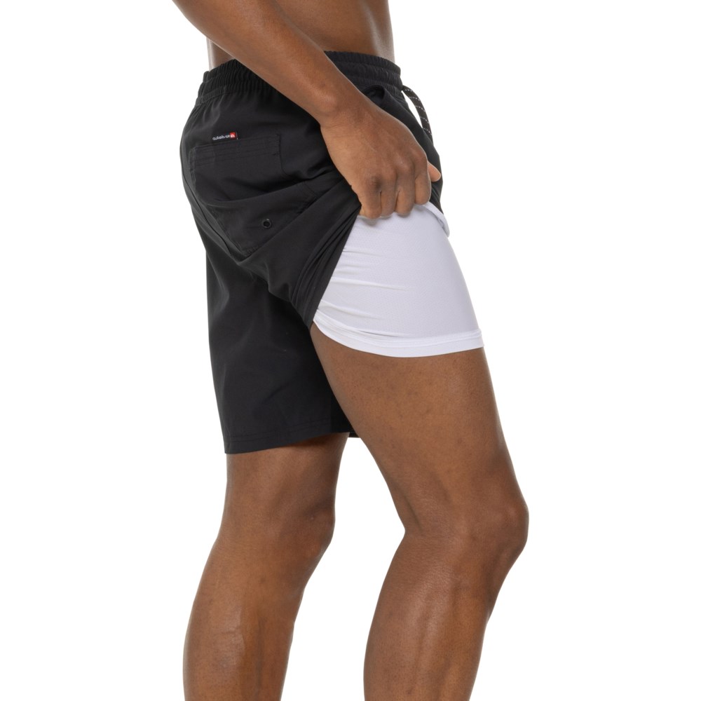 (取寄) クイックシルバー ソリッド フィルド ロゴ スイム ショーツ Quiksilver Solid Filled Logo Swim Shorts Black