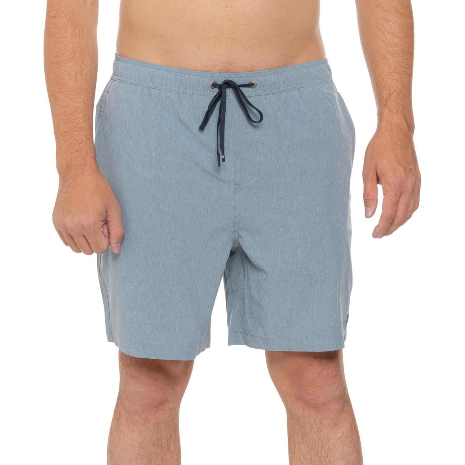 (取寄) エディーバウアー ストレッチ ハイブリット ボレー ショーツ - Upf 50 Eddie Bauer Stretch Hybrid Volley Shorts - UPF 50 Chambray Blue