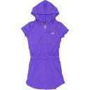 (取寄) アンダーアーマー ビッグ ガールズ フーデット ドレス - Upf 50以上, ショート スリーブ Under Armour Big Girls Hooded Dress - UPF 50+, Short Sleeve Virtual Violet