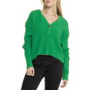 (取寄) フリーピープル ココア リブド ヘンリー セーター Free People Cocoa Ribbed Henley Sweater Green
