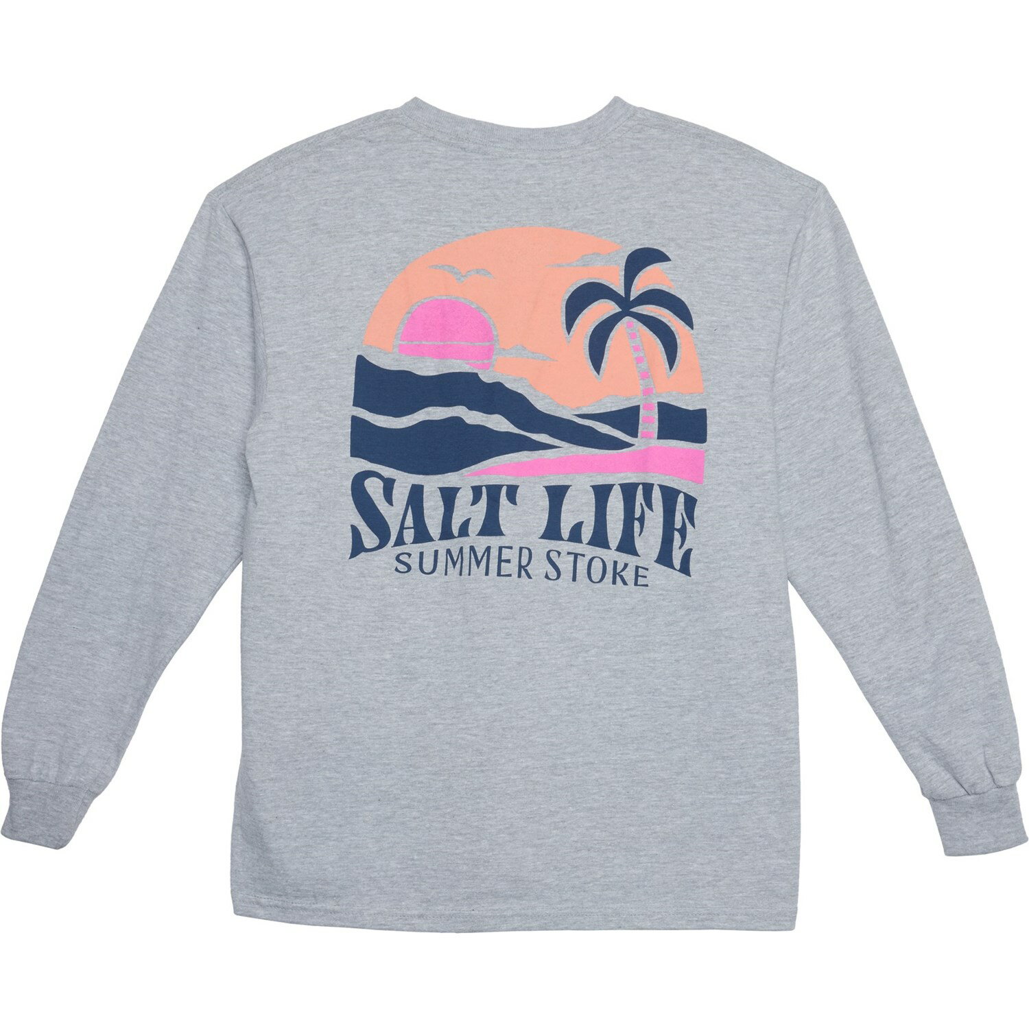 (取寄) ソルトライフ ビッグ ガールズ サマー ストーク アイランド T-シャツ - ロング スリーブ SALT LIFE Big Girls Summer Stoke Island T-Shirt - Long Sleeve Athletic Heather