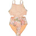 (取寄) ロキシー ビッグ ガールズ ビバ ラ ヴィダ ワンピース スイムスーツ - Upf 50+ Roxy Big Girls Viva La Vida One-Piece Swimsuit - UPF 50+ Peach Nectar