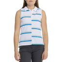 (取寄) G/フォア オフセット ストライプ ピケ テック ポロ シャツ - スリーブレス G/FORE Offset Stripe Pique Tech Polo Shirt - Sleeveless Snow(4)