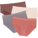 (取寄) ベアパウ ガールズ シームレス パンティ - 4-パック, ブリーフ Bearpaw Girls Seamless Panties - 4-Pack, Briefs Rose/Brown/Gray/Violet