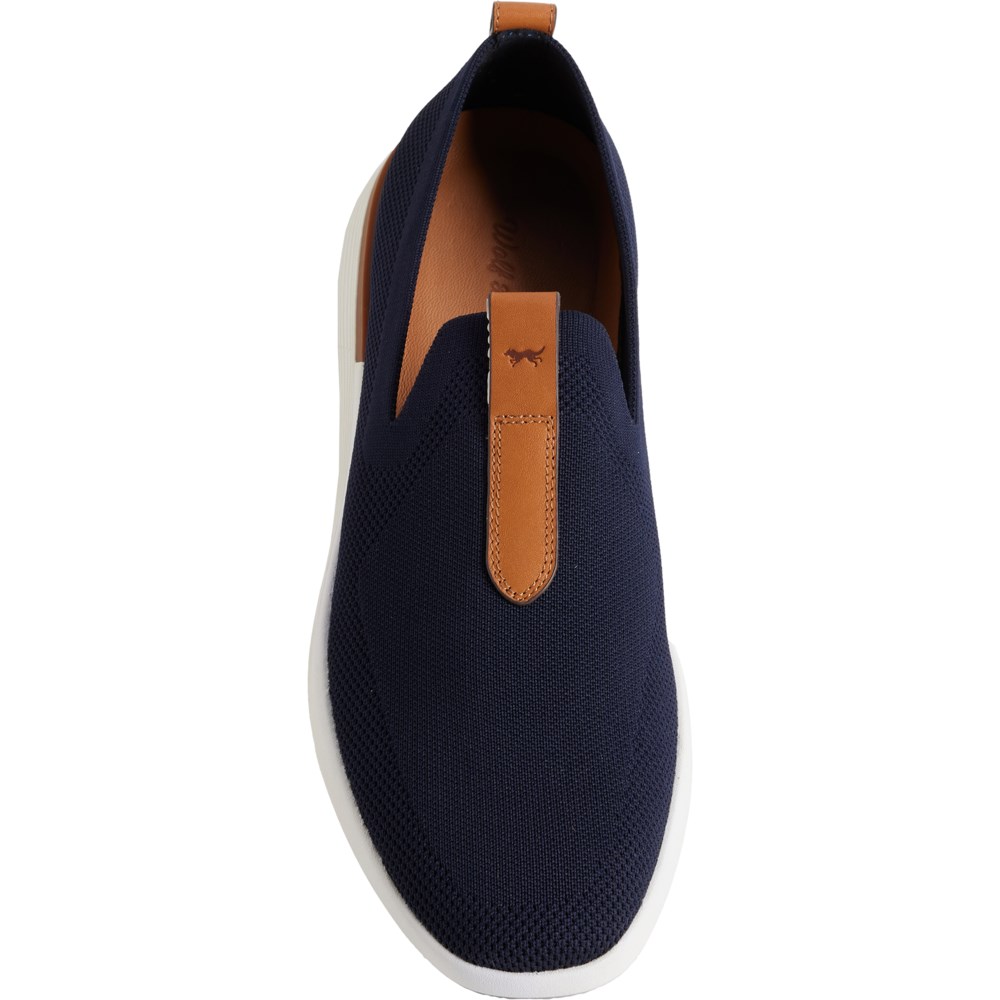 (取寄) メンズ ローファーズ WOLF & SHEPHERD men SwiftKnit Loafers (For Men) Navy/White
