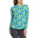 (取寄) イブクル ユノ プリント シャツ - Upf 50以上, ロング スリーブ IBKUL Juno Print Shirt - UPF 50+, Long Sleeve Nadia Jade/Lime(4)