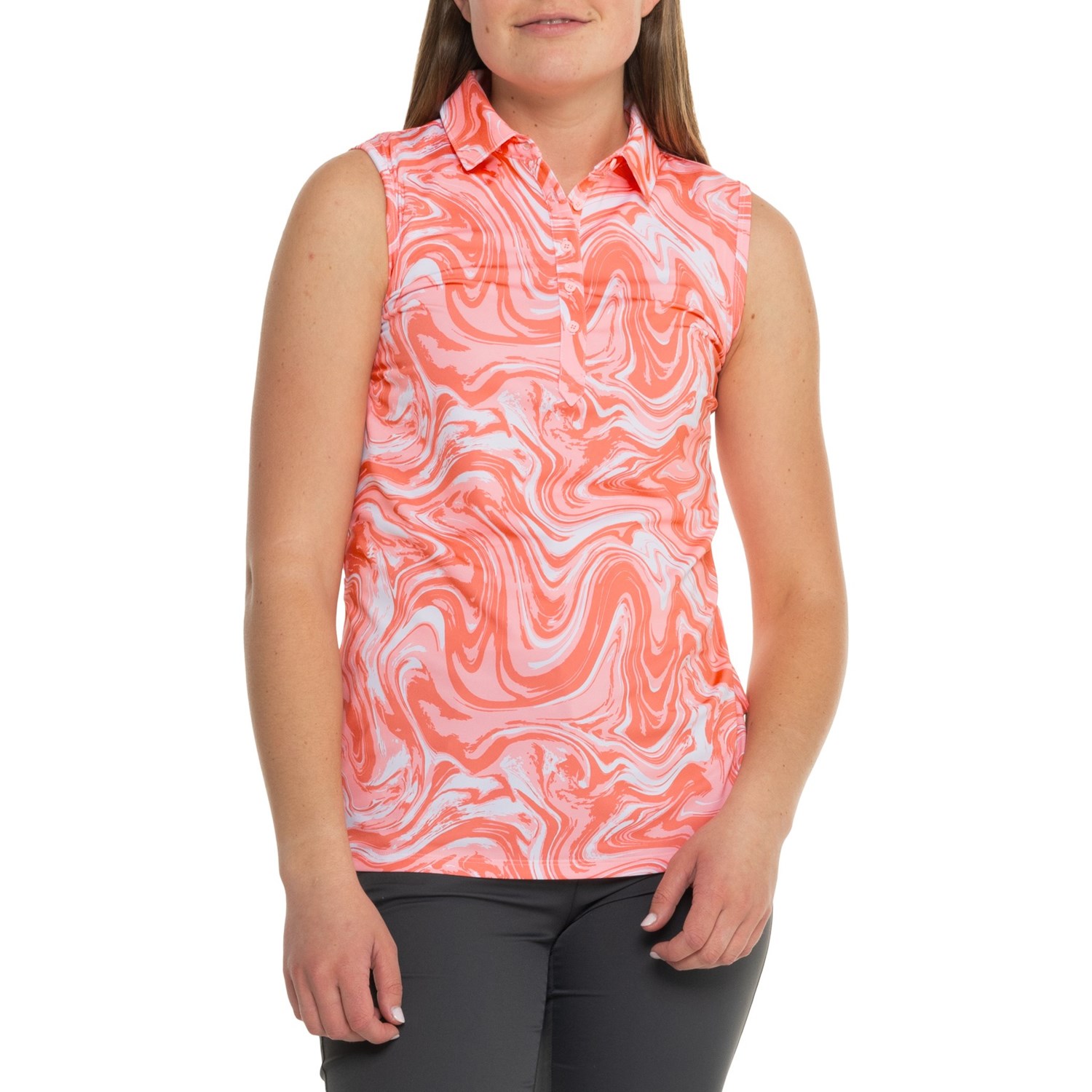 (取寄) プーマ ゴルフ マター サンドストーン ポロ シャツ - スリーブレス PUMA GOLF MATTR Sandstone Polo Shirt - Sleeveless White Glow-Fizzy Sun