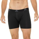 (取寄) アディダス コア ハイ-パフォーマンス ボクサー ブリーフ - 3-パック adidas Core High-Performance Boxer Briefs - 3-Pack Black/Black/Black