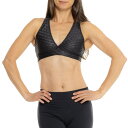 (取寄) クロム ディープ V-ネックライン スポーツ ブラ - レーサーバック, ミディアム インパクト Booty By Brabants Chrome Deep V-Neckline Sports Bra - Racerback, Medium Impact Black(4)