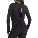 (取寄) スパンクス バター ソフト ラップ バック T-シャツ - ロング スリーブ Spanx Butter Soft Wrap Back T-Shirt - Long Sleeve Very Black