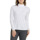 (取寄) ピーター ミラー ライトウェイト サン シャツ - Upf 50以上, ジップ ネック, ロング スリーブ Peter Millar Lightweight Sun Shirt - UPF 50+, Zip Neck, Long Sleeve White