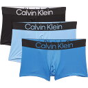 (取寄) カルバンクライン ボールド ロゴ マイクロファイバー ロー-ライズ トランク ブリーフ - 3-パック Calvin Klein Bold Logo Microfiber Low-Rise Trunk Briefs - 3-Pack Bu7 Delft/Silverlake Blue