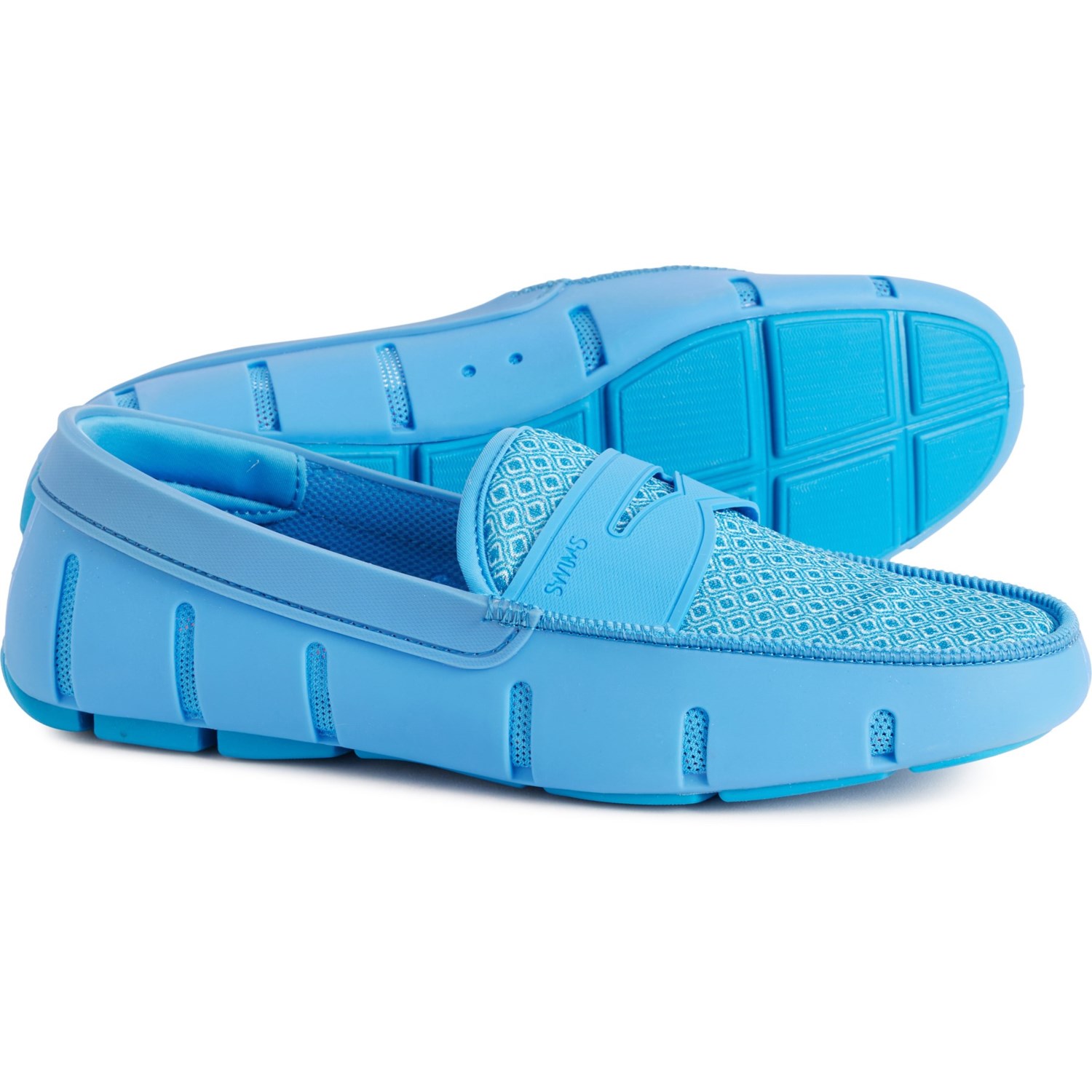 (取寄) スイムズ メンズ プリンテッド ペニー ローファーズ SWIMS men Printed Penny Loafers (For Men) Sail Blue