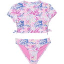 (取寄) ロキシー ビッグ ガールズ コースタル クロップ トップ セット - Upf 50以上, ショート スリーブ Roxy Big Girls Coastal Crop Top Set - UPF 50+, Short Sleeve Bodacious