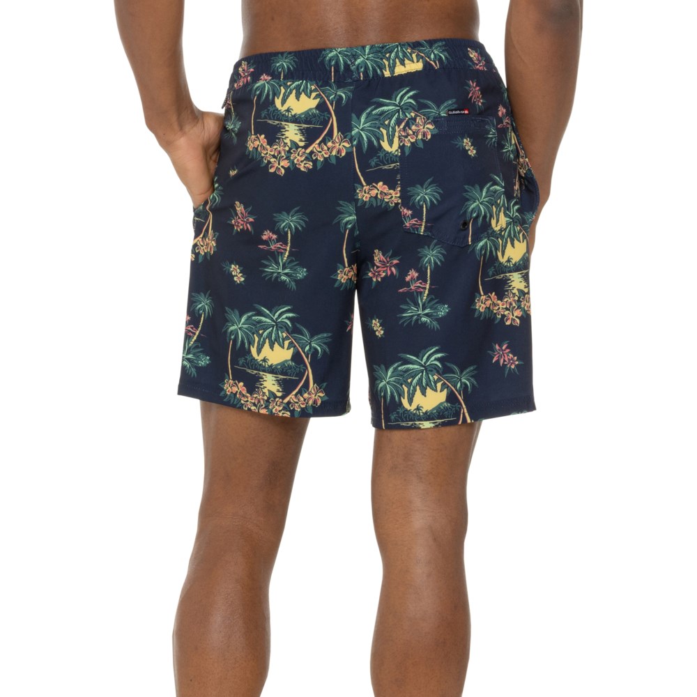 (取寄) クイックシルバー コンラッド アイランド プリント ボレー スイム ショーツ Quiksilver Conrad Island Print Volley Swim Shorts Eclipse