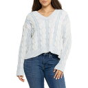 (取寄) フリーピープル ウォッシュド ケーブル ニット V-ネック セーター Free People Washed Cable Knit V-Neck Sweater Blue