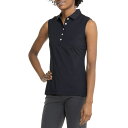 (取寄) ピーター ミラー パーフェクト フィット ポロ シャツ - Upf 50以上, スリーブレス Peter Millar Perfect Fit Polo Shirt - UPF 50+, Sleeveless Black