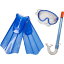 (取寄) スピード ビックボーイズ ガールズ アクア クエスト マスク スノーケル アンド フィンズ セット Speedo boys and girls Aqua Quest Mask, Snorkel and Fins Set (For Boys and Girls) Blue 5,260円