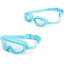 (取寄) ハーレー ビックボーイズ ガールズ ソラリ スイム ゴーグルズ アンド アクア レイダー スイム マスク セット Hurley boys and girls Solari Swim Goggles and Aqua Raider Swim Mask Set (For Boys and Girls) Light Blue 6,320円