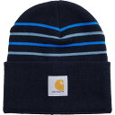 (取寄) カーハート ニット ストライプ ビーニー Carhartt 106338 Knit Stripe Beanie Navy(4)